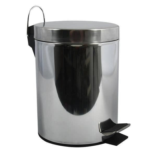 MSV Pedal Bin Rostfritt stål 5L Spegel