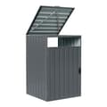 Miniatyrbild 3 av 7: AXI Owen metallskydd för soptunna Antracit | Skydd för soptunna 1 behållare - Max. 240L | Sopskåp för utomhusbruk med utmärkt ventilation