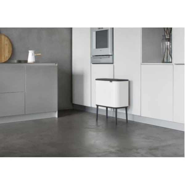 BRABANTIA Papperskorg Bo Touch Bin - 11 + 23 L - Vit
