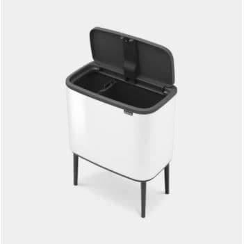 BRABANTIA Papperskorg Bo Touch Bin - 11 + 23 L - Vit