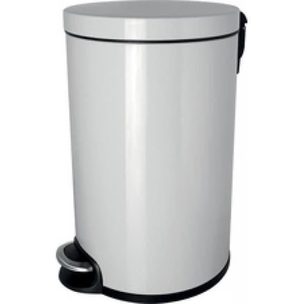 helit Bin ... pedal "the silent", 20 liter, silver 0,000000 Svart