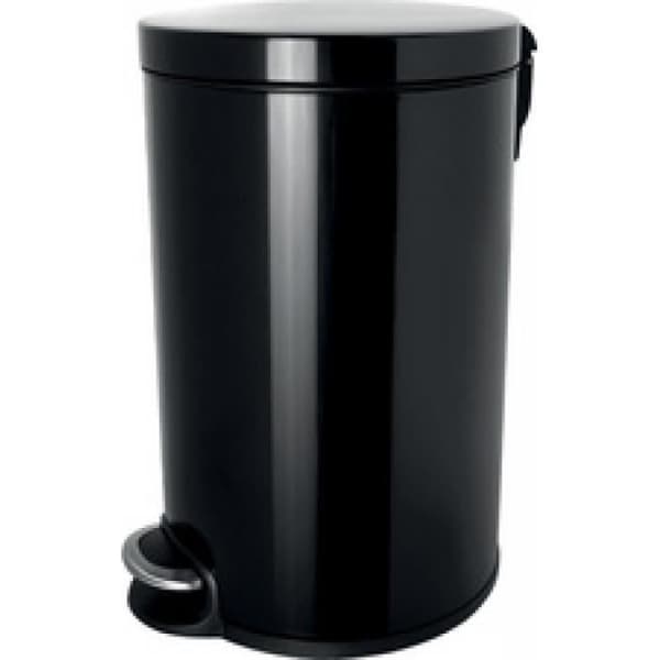 helit Bin ... pedal "the silent", 20 liter, silver 0,000000 Svart