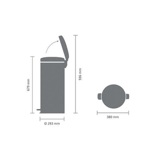 BRABANTIA Pedalbehållare NewIcon 30L Vit