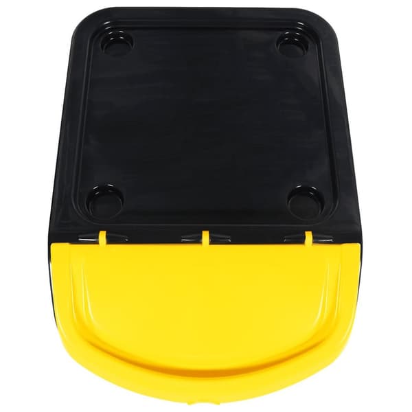 Stapelbara soptunnor med lock 3 st svart PP 78 L