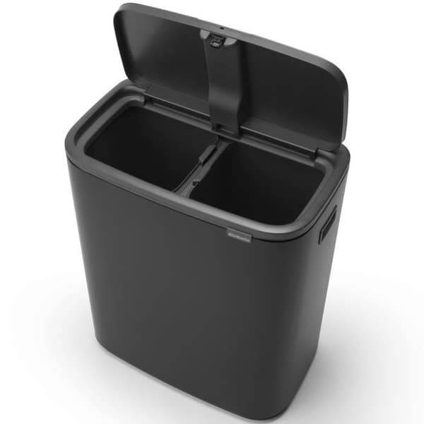 Bo Touch Bin BRABANTIA - Med 2 innerhinkar - 2 x 30 L - Matt svart