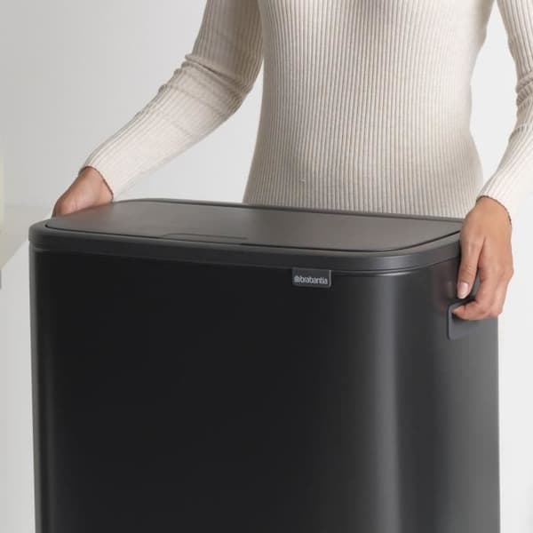 Bo Touch Bin BRABANTIA - Med 2 innerhinkar - 2 x 30 L - Matt svart