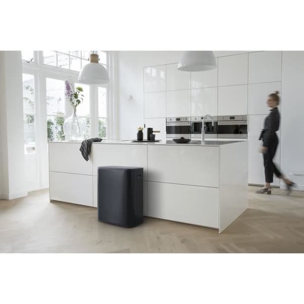 Bo Touch Bin BRABANTIA - Med 2 innerhinkar - 2 x 30 L - Matt svart