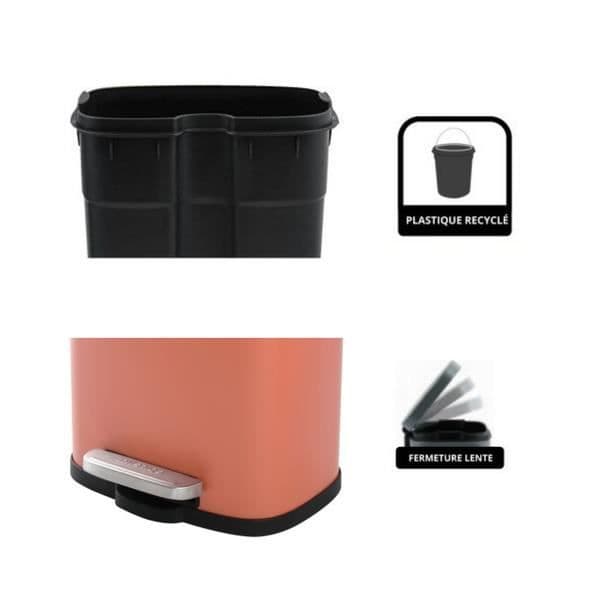 Spirella Pedal Bin Stål AKIRA 5L Terracotta Matt