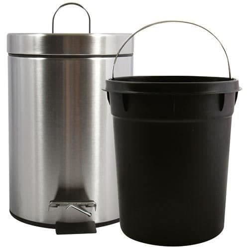 MSV Bin - Satinfinish med avtagbar hink - 3 L - Grå