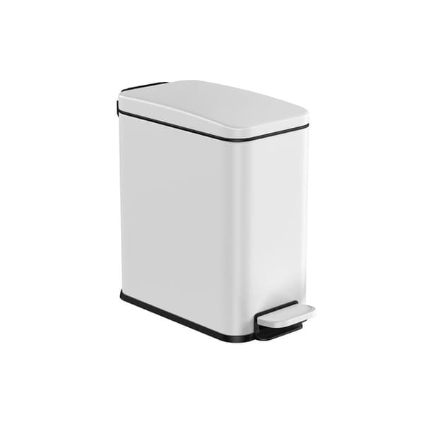 Rootz 10L kosmetikspand - Affaldsspand - Skraldespand - Stålhus - PP-plastforing - 38,4 cm x 17 cm x 35 cm - Ideel til badeværelser og køkkener