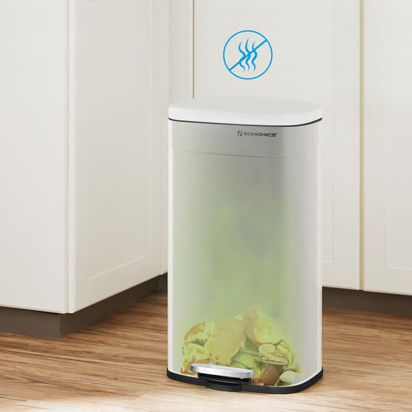Skräp hink - stålpedalfack - 50 L - Softclose - med plast inner hink - svart