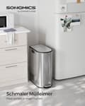 Miniatyrbild 2 av 7: Avfallsseparationssystem - med 2 fack - Metalliskt silver