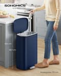 Miniatyrbild 2 av 6: Trash - Kitchen - Foot Pedal - Steel - Blue