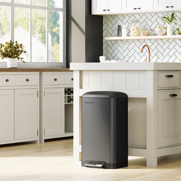 TRASH - Stålpedal Bin - 30L - Softclose - Airproof - Svart