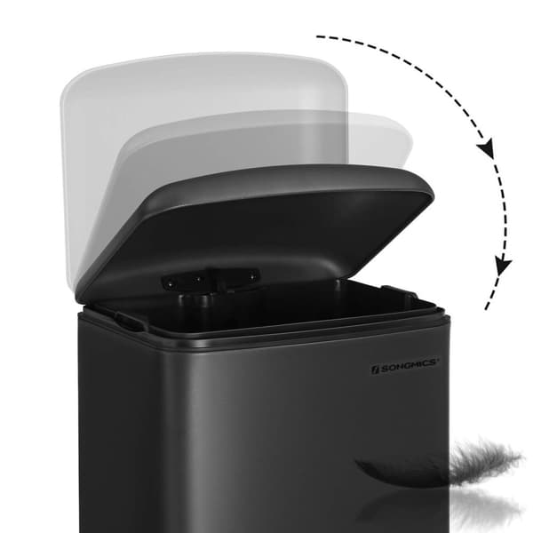TRASH - Stålpedal Bin - 30L - Softclose - Airproof - Svart