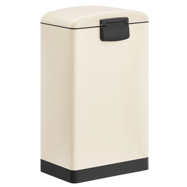 Skräpfack - Cream White - Pedal Bin - 30L - Softclose - Luftproof - Steel With Plastic Inner Bucket