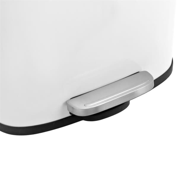 Avfallsbink - Stålpedal Bin - 30 L - med mjukt nära lock - vitt