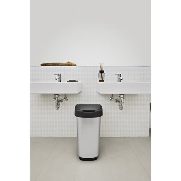 Rotho Twist Avfallskärl 25L Silver/Metallic