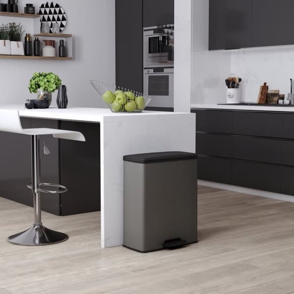 Curver Decobin Duo Avfallskärl 26+26L Cool Grey