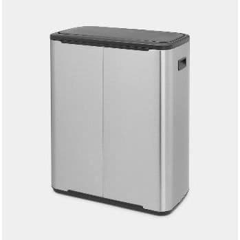BRABANTIA Bo Touch Bin - 2x 30 L - Matt stål Fingeravtryckssäker