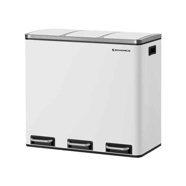 Affaldsseparationssystem - 3 rum - 3 × 18 l - med et sand beige låg