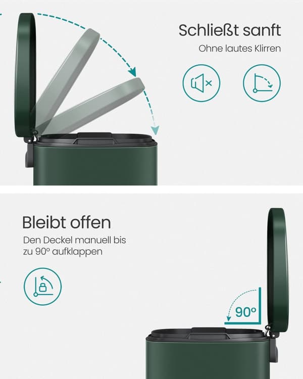 Kitchen Prullen Bin - 50 liter - Vintage Green