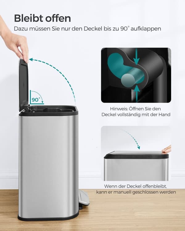 Skräpfack - 20 liter - med metalliskt silverlock