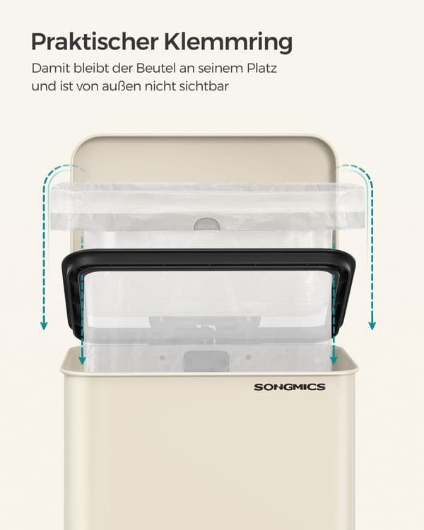 Kök Prullen Box med locket 40 liter sand beige