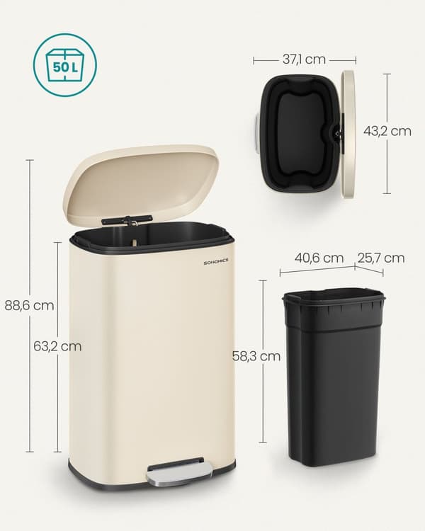 Kök Prullen bin 50 liter zandbeige