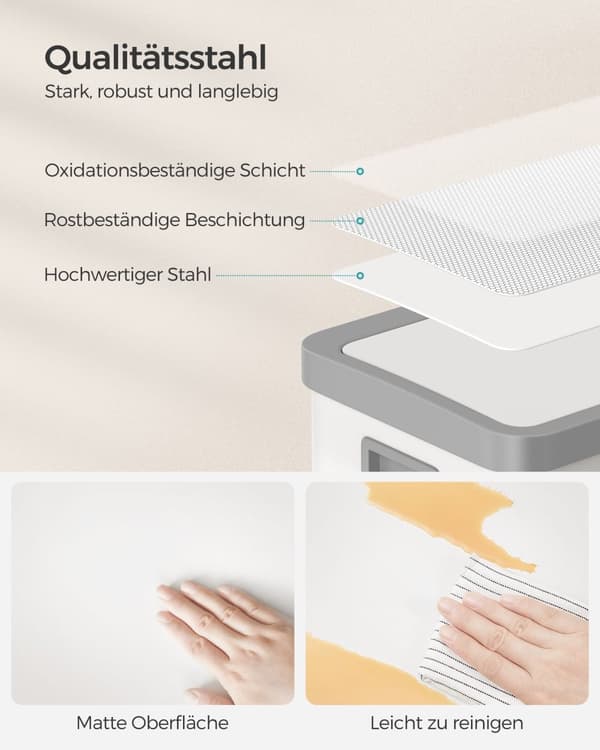 Skräpfack med rörelsessensor tillverkad av staalwolkwit
