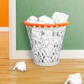 Miniatyrbild 1 av 3: Balvi - Korg papperskorg. Rolig design för sin basketkorgsform. Vit färg. tillverkad av mycket slitstark plast...