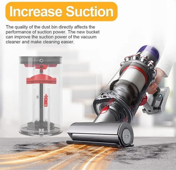 Papperskorgsuppsamlingstank kompatibel Dyson V11 V15 Dammbehållare Reservdelar Tillbehör Behållare Reservtank
