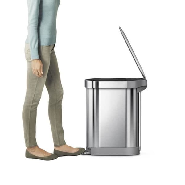 45l pedalbehållare i rostfritt stål - CW2044 - SIMPLEHUMAN