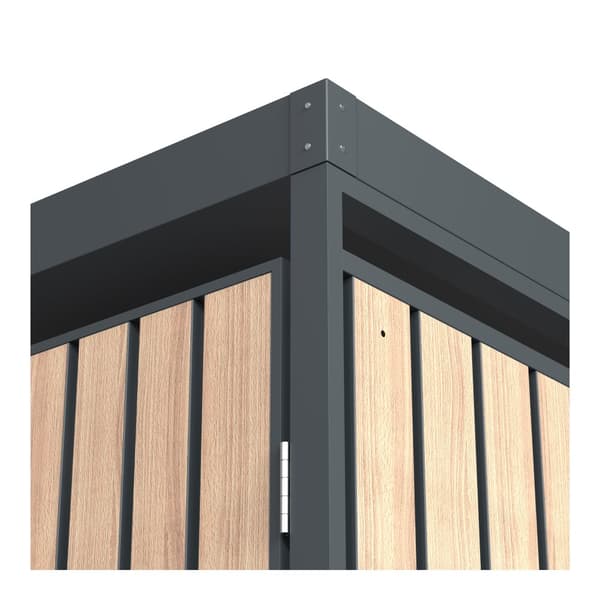 AXI Leon Container muuntaminen istutusastialla Antrasiitti & Wood lookissa | Click-box-muunnos 1 säiliölle | Säiliön muuntaminen - Max. 240L
