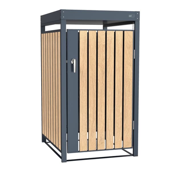 AXI Leon Container muuntaminen istutusastialla Antrasiitti & Wood lookissa | Click-box-muunnos 1 säiliölle | Säiliön muuntaminen - Max. 240L