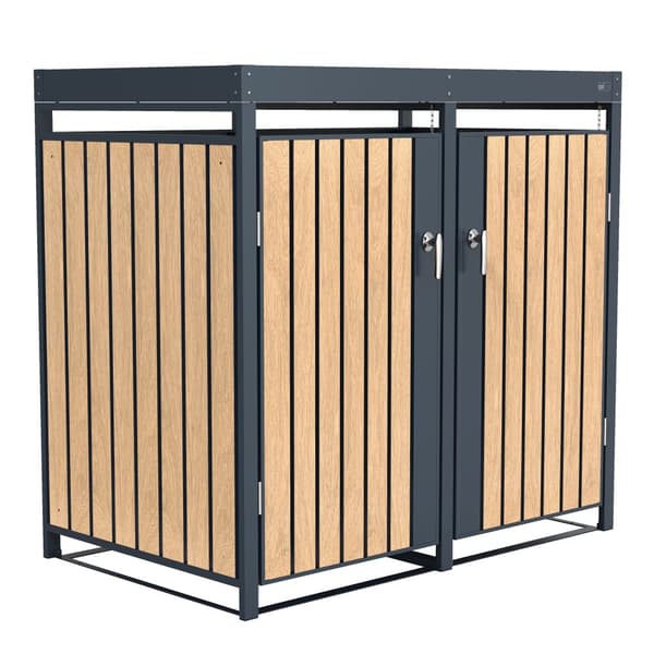 AXI Leon Container muuntaminen istutusastialla Antrasiitti & Wood lookissa | Click-box-muunnos 2 säiliölle | Säiliön muuntaminen - Max. 240L