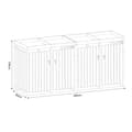 Miniatyrbild 2 av 2: AXI Leon Containerombyggnad med planteringskärl i antracit & trälook | Click-box-omvandling för 4 behållare | Ombyggnad av behållare - Max. 240 liter