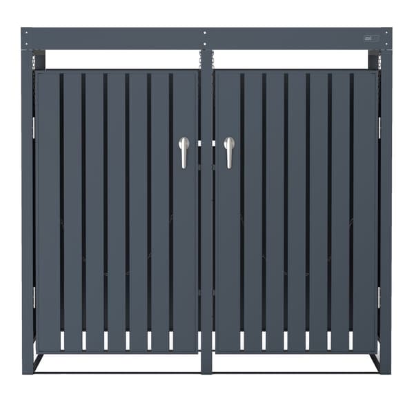 AXI Leon Containerombygning med plantekasse i antracit | Click-box-konvertering til 2 beholder | Ombygning af beholder - maks. 240 liter