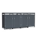 Miniatyrbild 1 av 3: AXI Leon Containerombyggnad med planteringskärl i Antracit | Click-box-omvandling för 4 behållare | Ombyggnad av behållare - Max. 240 liter