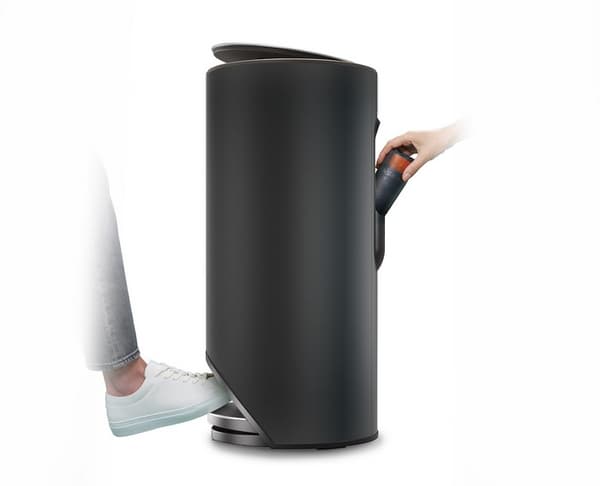 JJ-rund fritstående kurv, 30l. Carbon Black Arc