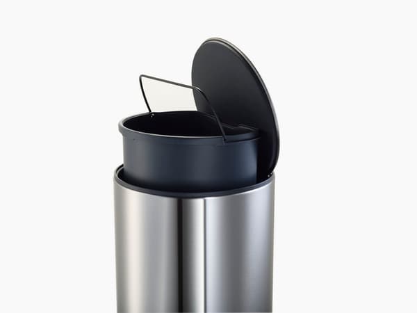 JJ-Vapaasti seisova pyöreä kori, 10l.StainlessSteel Arc
