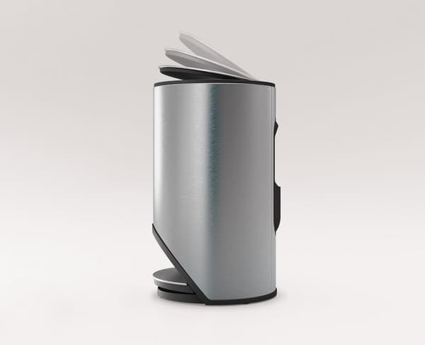 JJ-Vapaasti seisova pyöreä kori, 10l.StainlessSteel Arc