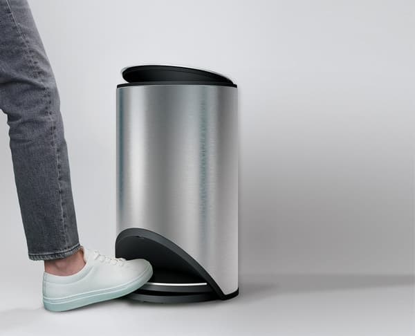 JJ-Fristående rund kurv, 10l.Rustfri stålbue