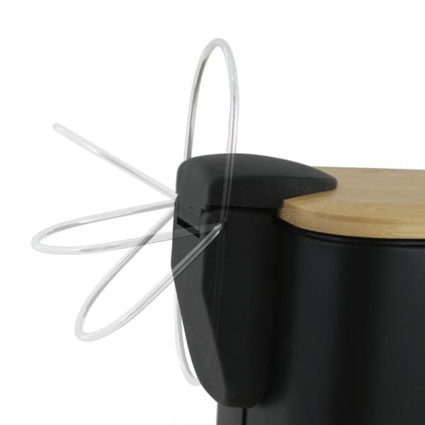 Industristil 5L Bambu & Stål Pedalpapperskorg - Modern Loftdesign