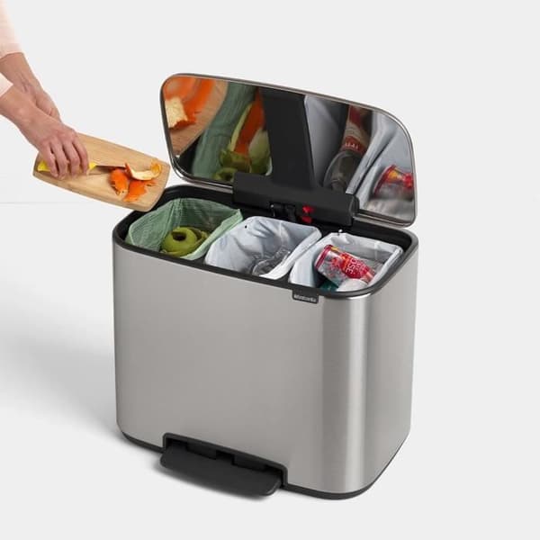 BRABANTIA Pedal Bin Bo 3 Skopor Satin Stål