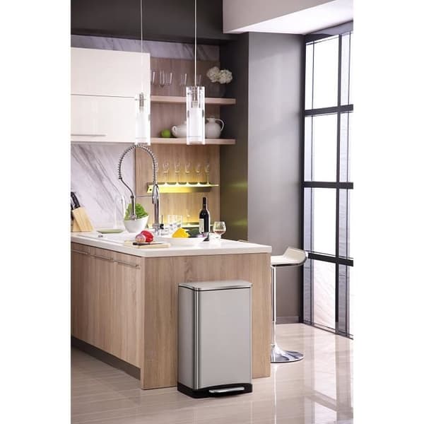 EKO E-Cube Pedal Bin 40 L Matt Silver