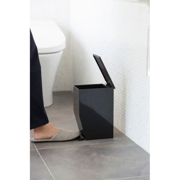 Slim Design Svart Pedal Badrum Bin 0,000000