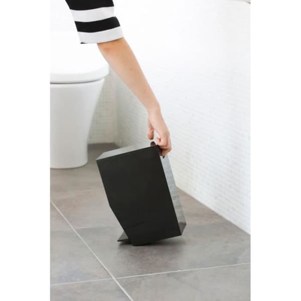 Slim Design Svart Pedal Badrum Bin 0,000000