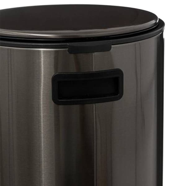 5five - metallisk soptunna 30l "delta" rostfritt svart