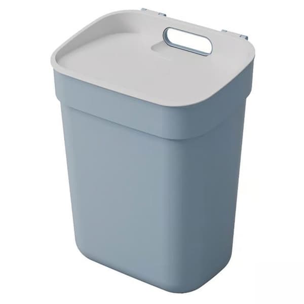 Curver bin, för återvinning, 10 liter, gråblå, redo att hämtas